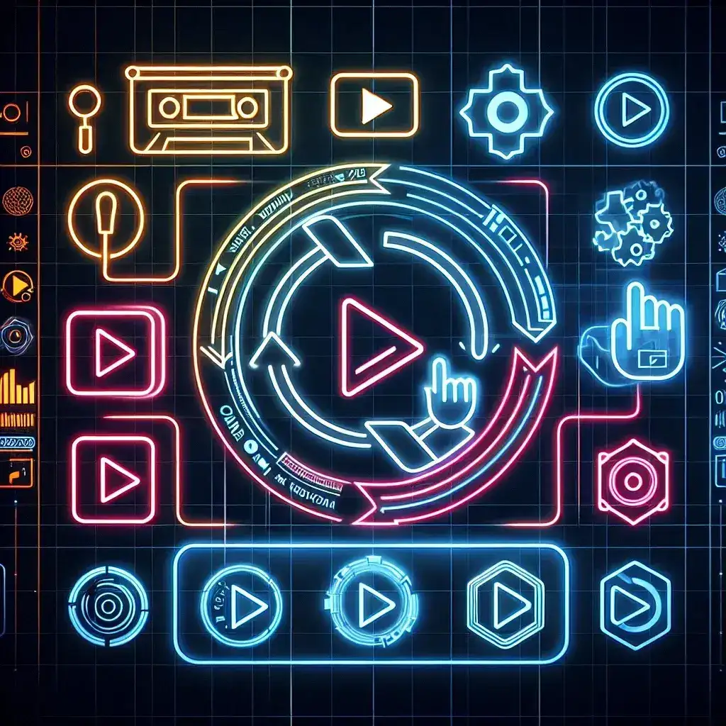 "Person using a YouTube video downloader on a laptop to download videos for offline viewing in 2024"