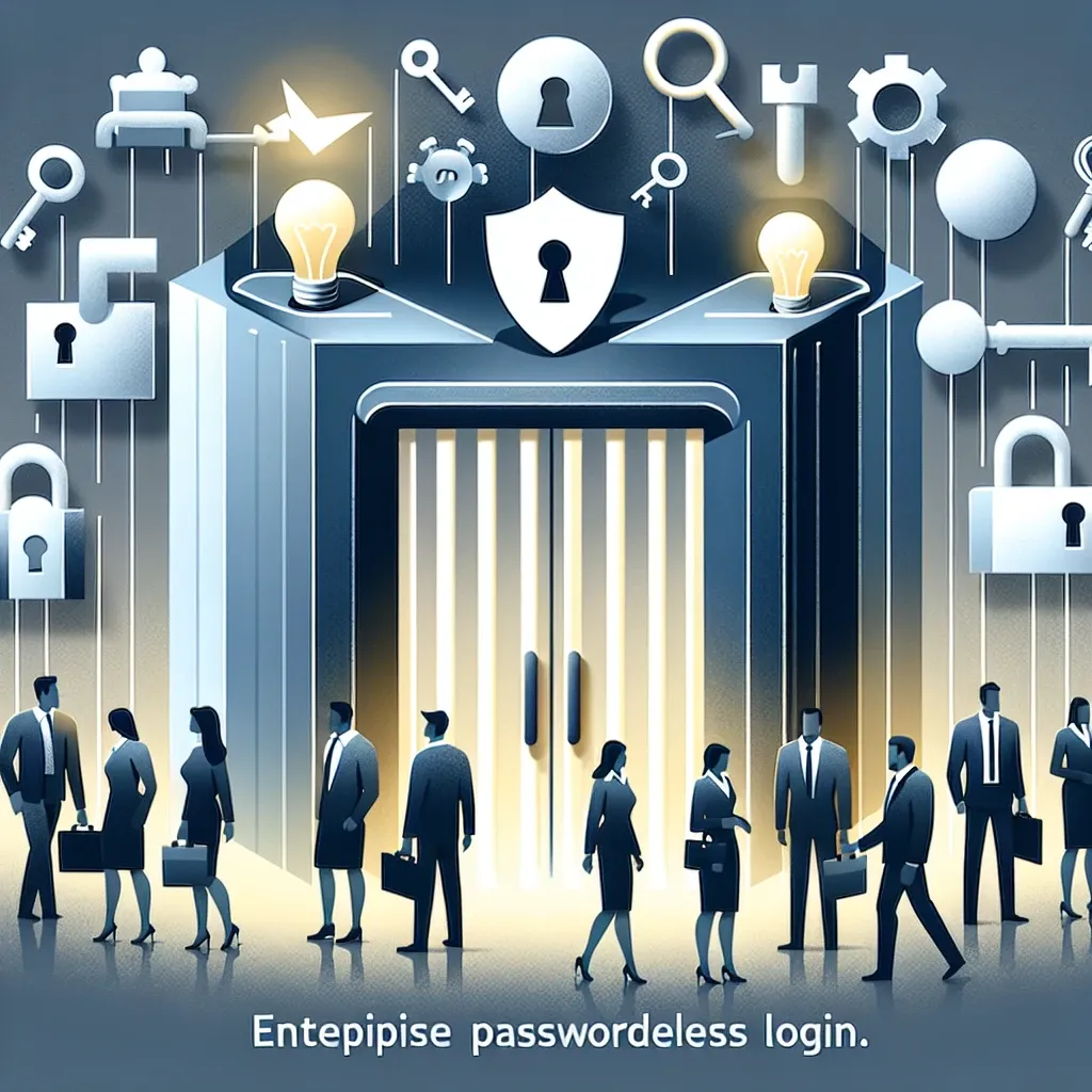 "Enterprise passwordless login solutions enhancing business security, featuring innovative technologies and user-friendly interfaces."