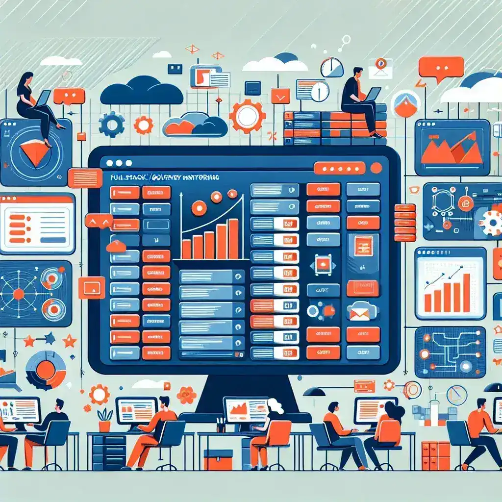"Infographic illustrating the key features and benefits of top platforms for full-stack user journey monitoring, highlighting tools for optimizing digital experience in web and mobile applications."